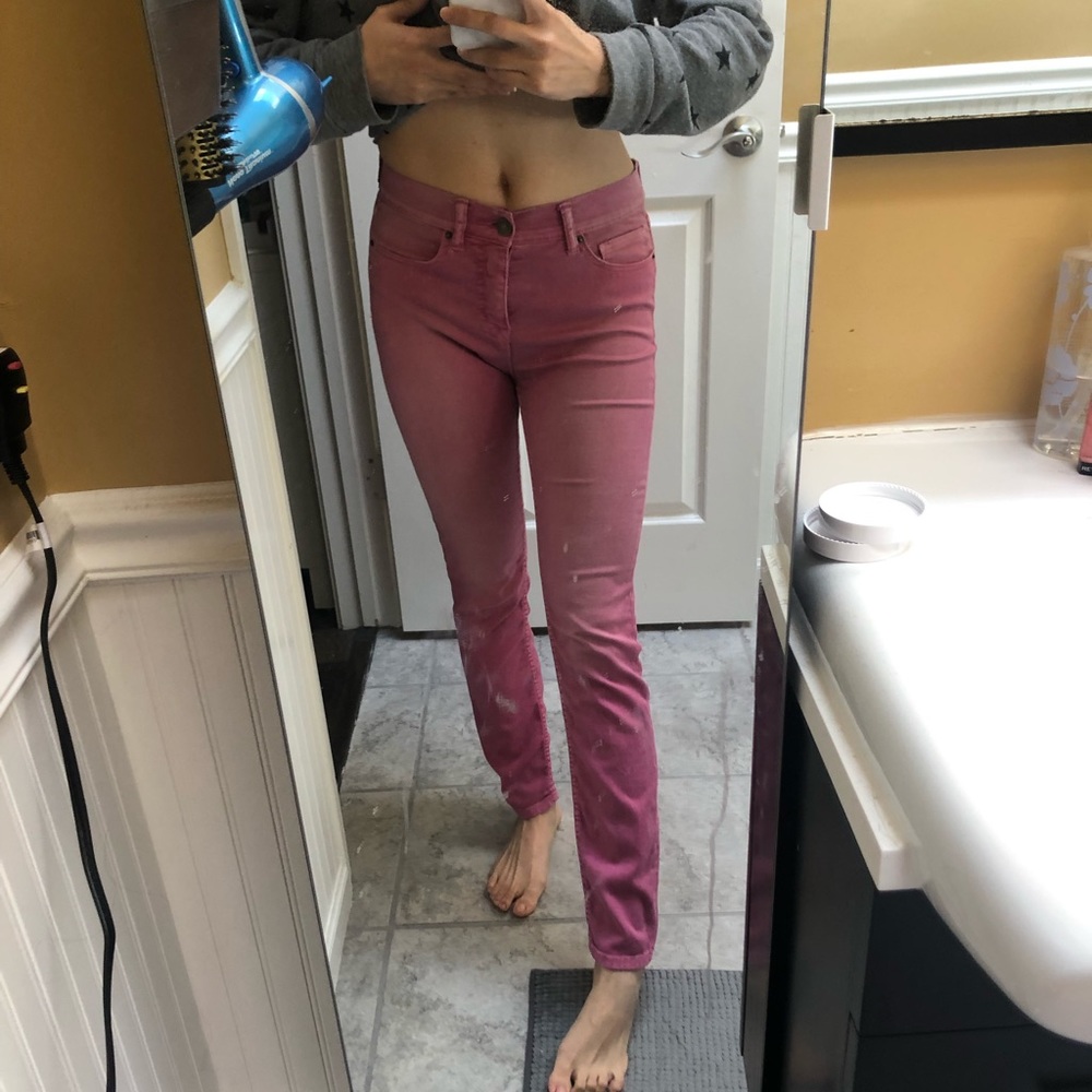 Urban outfitter bdg cigarette ankle pink jeans 28